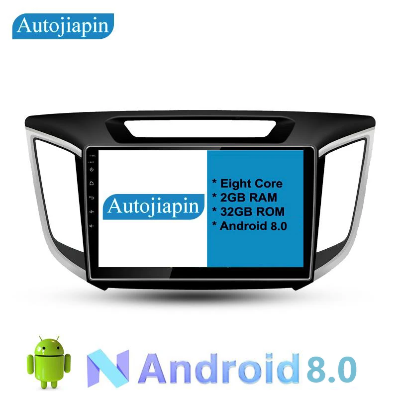 

AUTOJIAPIN 9" Eight Core Android 8.0 2G RAM 1024*600 Car GPS navigation For HYUNDAI IX25/CRETA 2015 With Car Stereo Radio