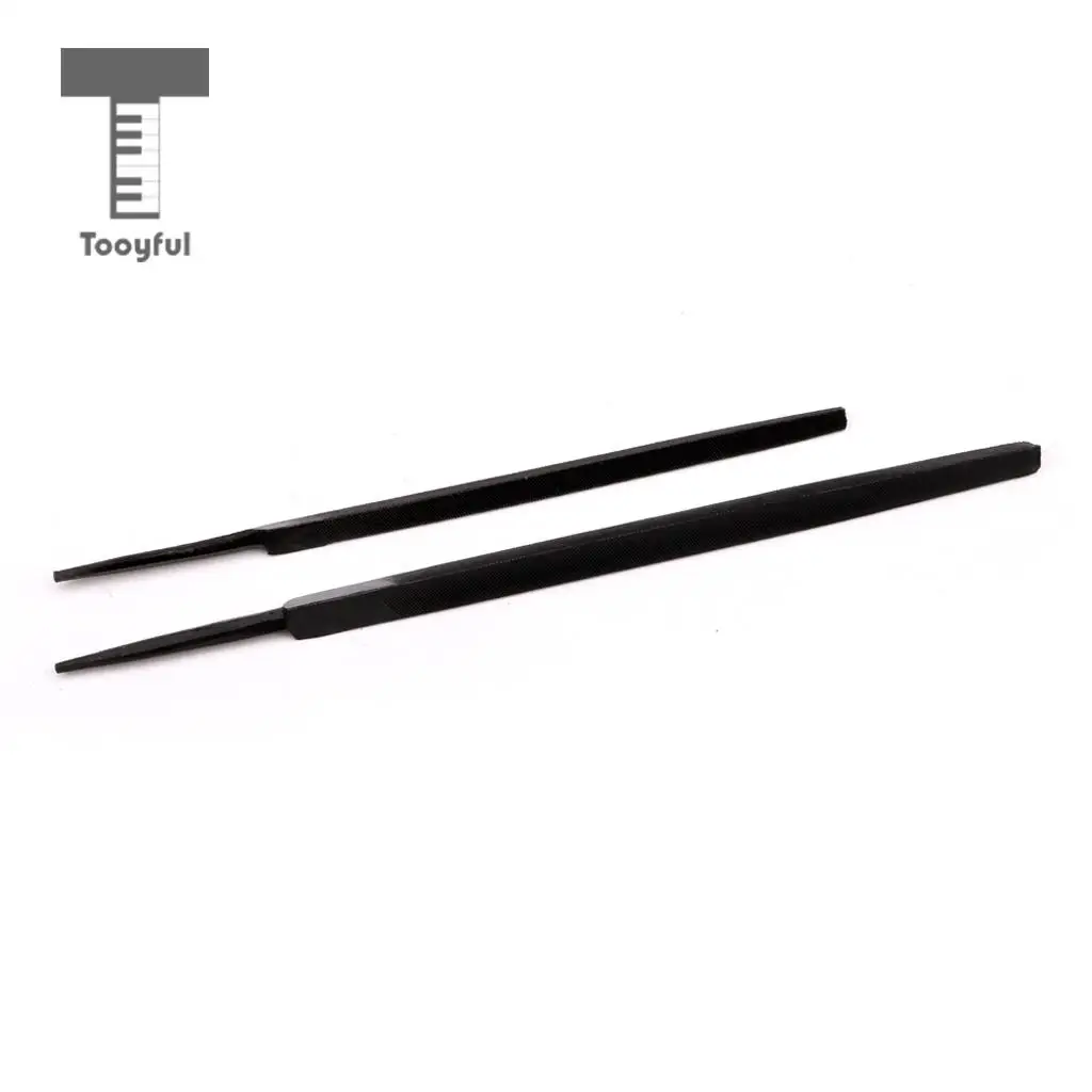 Tooyful Carbon Steel Guitar Fret Crowning File Dressing File with 3 Size Edges Luthier Tool