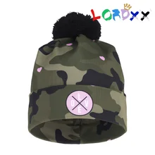 LORDXX новая мода армейский зеленый унисекс свободный размер гибкая шапочка с помпонами шляпы