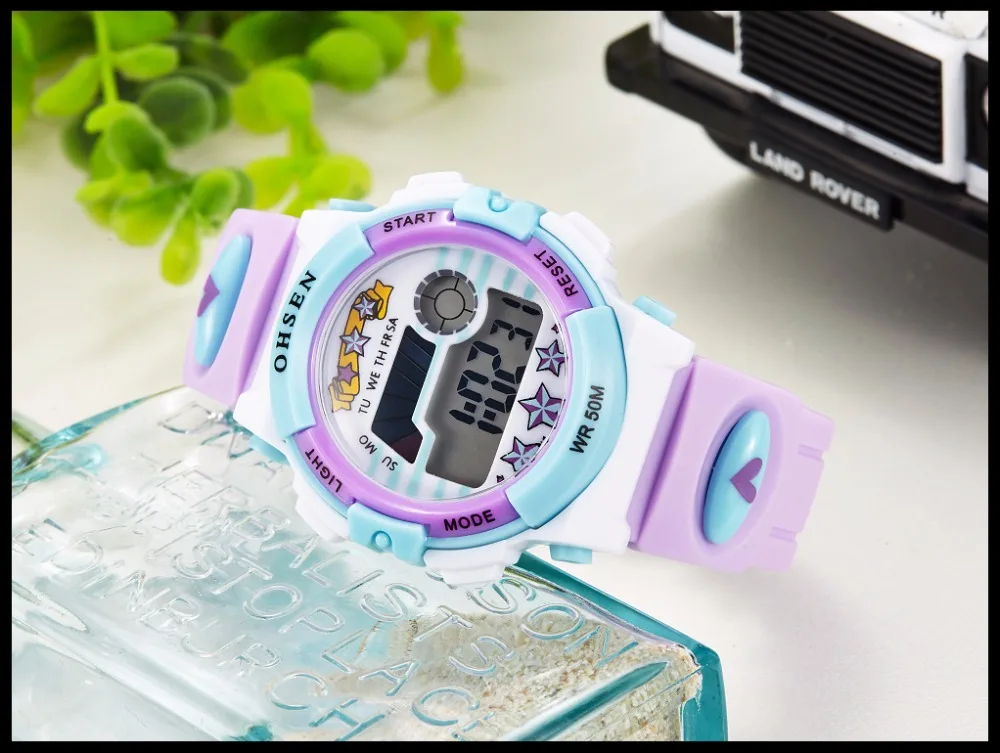 TOP 2017 OHSEN Brand Digital Quartz Watch Children Boy 50M Waterproof Watches Blue Silicone Strap LCD Backlight Alarm Clock (29)