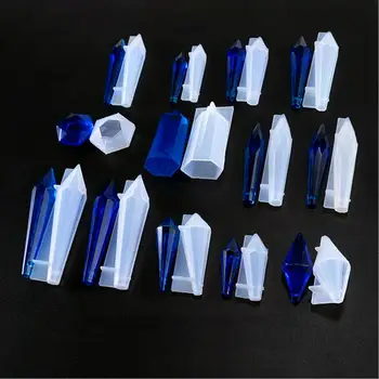 

Epoxy Resin 3D Crystal Pendant Silicone Molds DIY Dried Flower Diamond Jewelry Charms Mold UV Resin Craft Tools