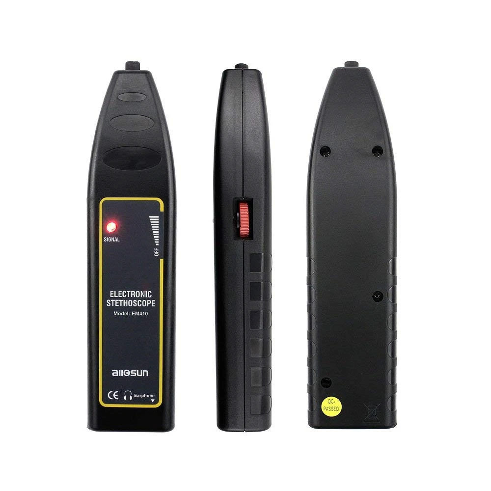 EM410 Noise Finder Electronic Stethoscope Machine Engine Diagnose 2 Probe 100Hz~10kHz Car Truck Automotive Noise Sensor