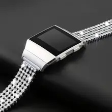 Carprie часы диапазон твердый Нержавеющая сталь аксессуар часы ремешок Ремешок металлической группы для fitbit ионной ремешок de08