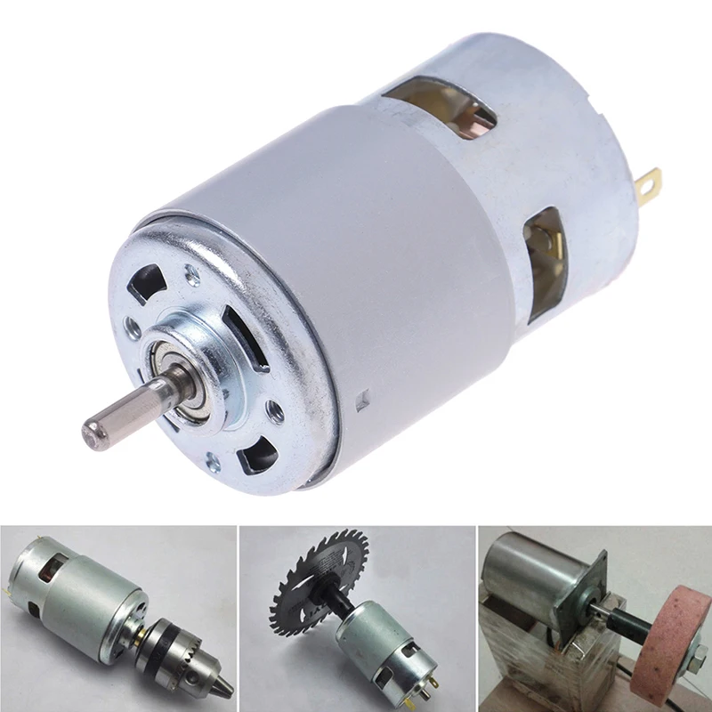 775 12V-36V DC 3500-9000RPM Motor Ball Bearing Large Torque Low Noise