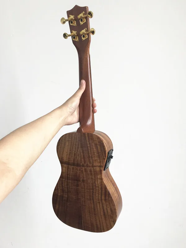 Koa Pili Koko бренд cutway Форма Электрический профессиональный ручной работы 24 дюймов концертные Гавайские гитары укулеле