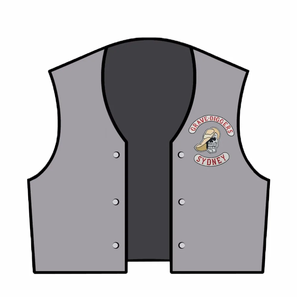G0446 GRAVE DIGGERS MC Club Biker Vest Embroidered Badge Patch (7)