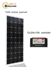 Boguang 100w solar galss panel Monocrystalline Silicon 10A controller 18v 1175*530*25mm battery charge RU stock China