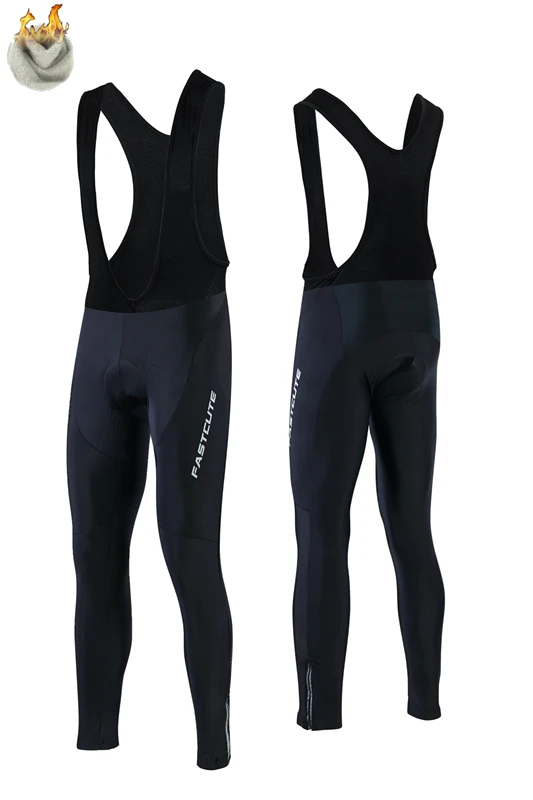 

FUALRNY 2017 Winter Thermal Men Cycling Long Bicycle Fleece Warm Bib Pants 9D Gel Pad Bike Cycle Tights Ropa Ciclismo Invierno