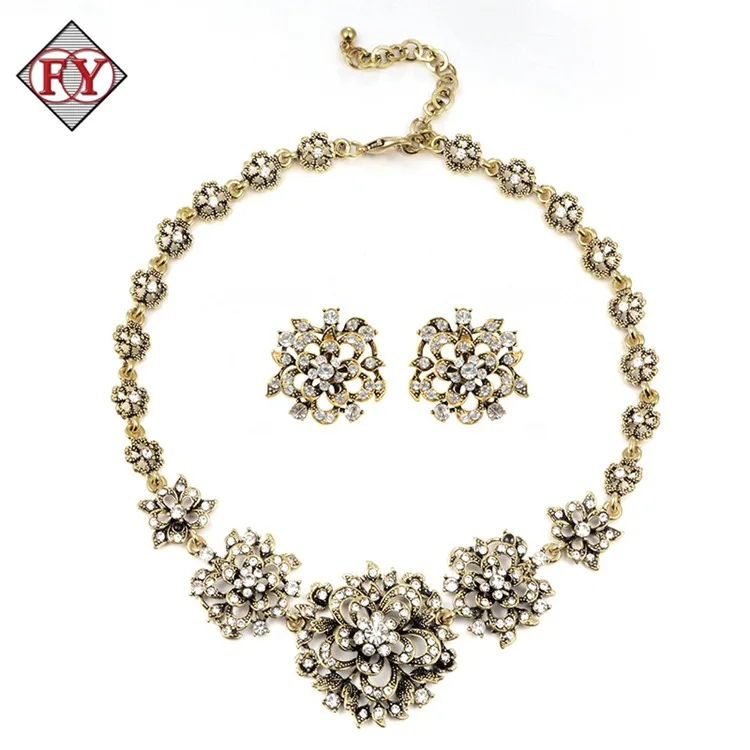 Fashion alloy the bride accessories necklace set earrings twinset wedding jewelry wedding accessories