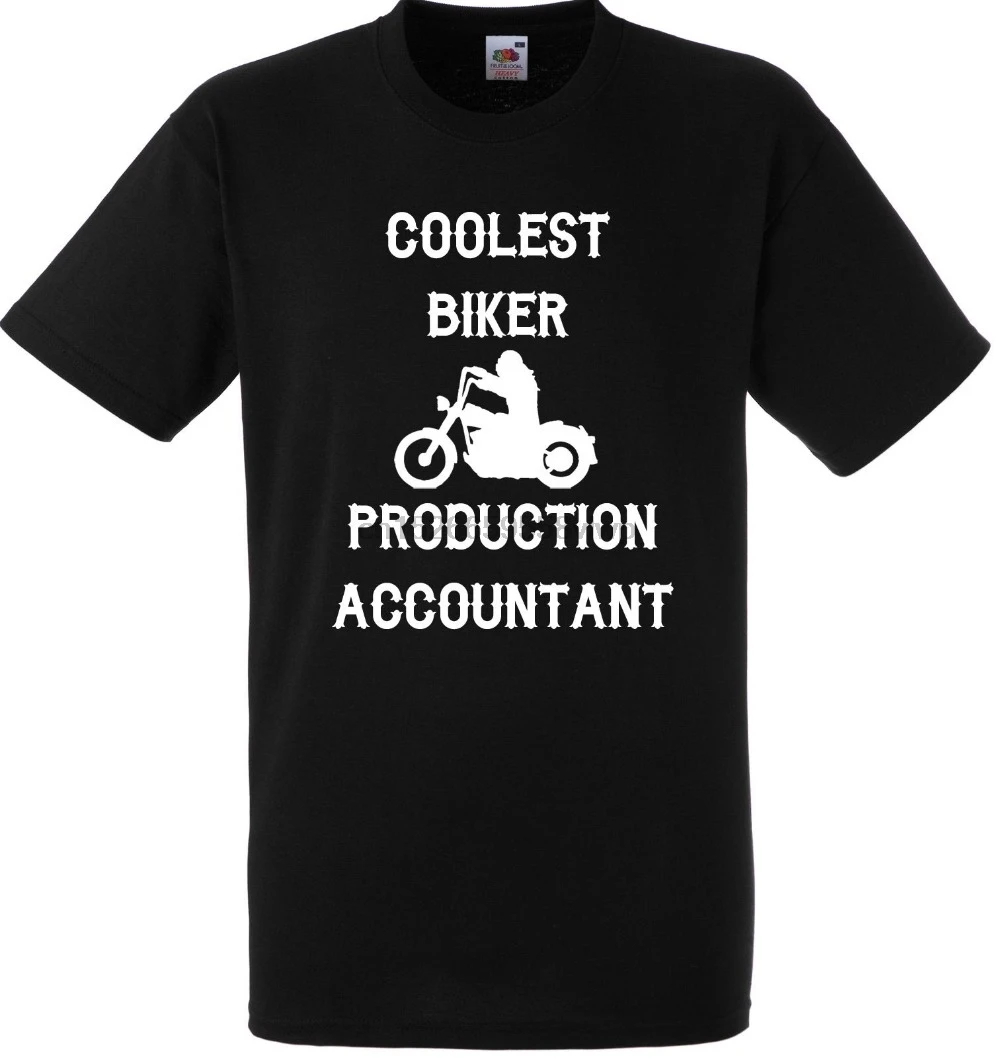 

2019 Fashion Hot PERSONALISED COOLEST BIKER PRODUCTION ACCOUNTANT T SHIRT GIFT GANG MOTORBIKE Tee shirt