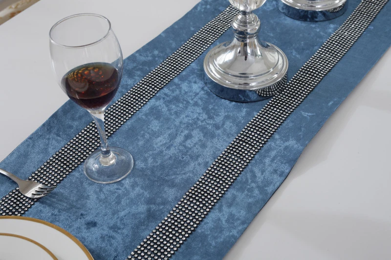 8 Solid Colors Elegant Diamond Table Runners Modern Table Runner For Wedding Party Decor Table Cloth 33cm160180210250280cm      