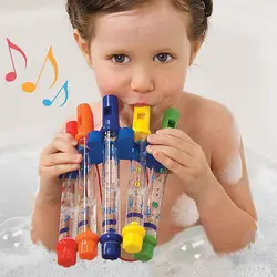 5 шт./упак. дети водные флейты игрушка красочные для ванной Ванна играет музыкальный душ музыкальный инструмент мелодия