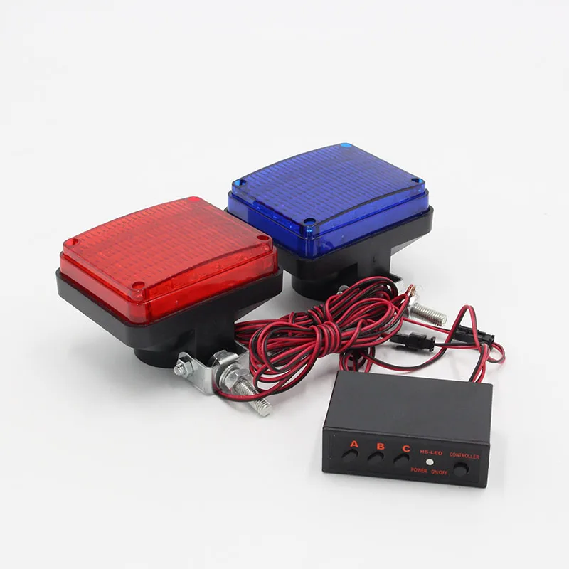 2x 20 led Motorcycle driving flash light Police Auto Warning strobe