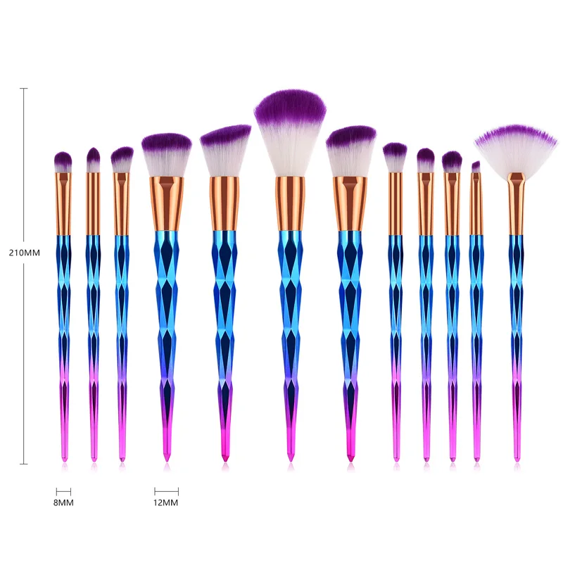 SinSo 12/20 штук единорог, макияжные кисточки Набор Профессиональный макияж кисти для макияжа кисточка для тональной крем-пудры брови кисти для теней, лица кисти Kit