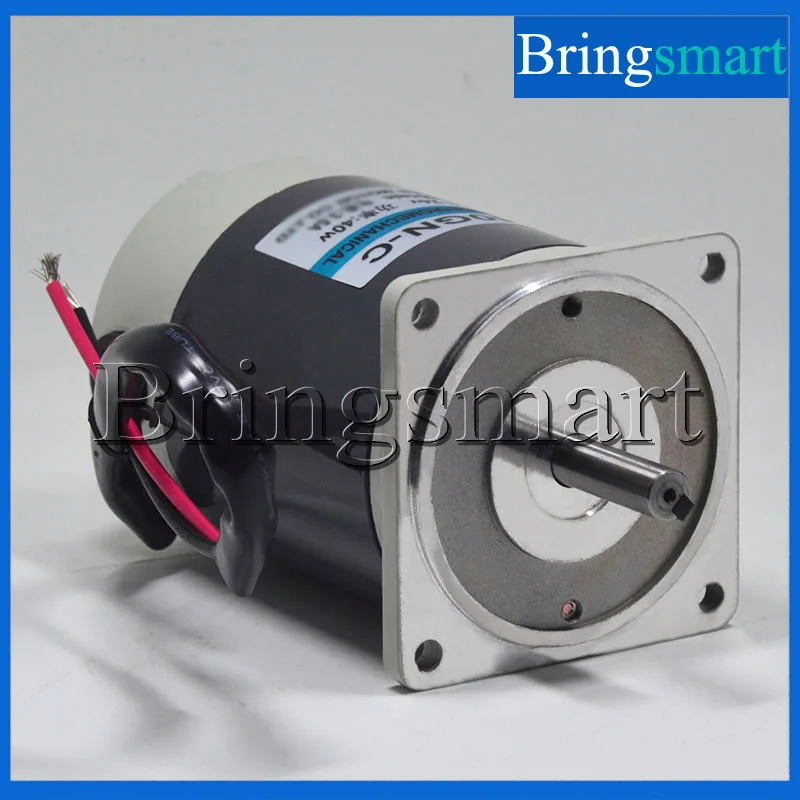 Bringsmart 12V 40W DC Gear Motor 24V Adjustable Speed DC Motor High Speed 1800rpm/3000rpm Motor bringsmart 12v dc gear motor 60w high torque motor adjustable speed low speed dc motor