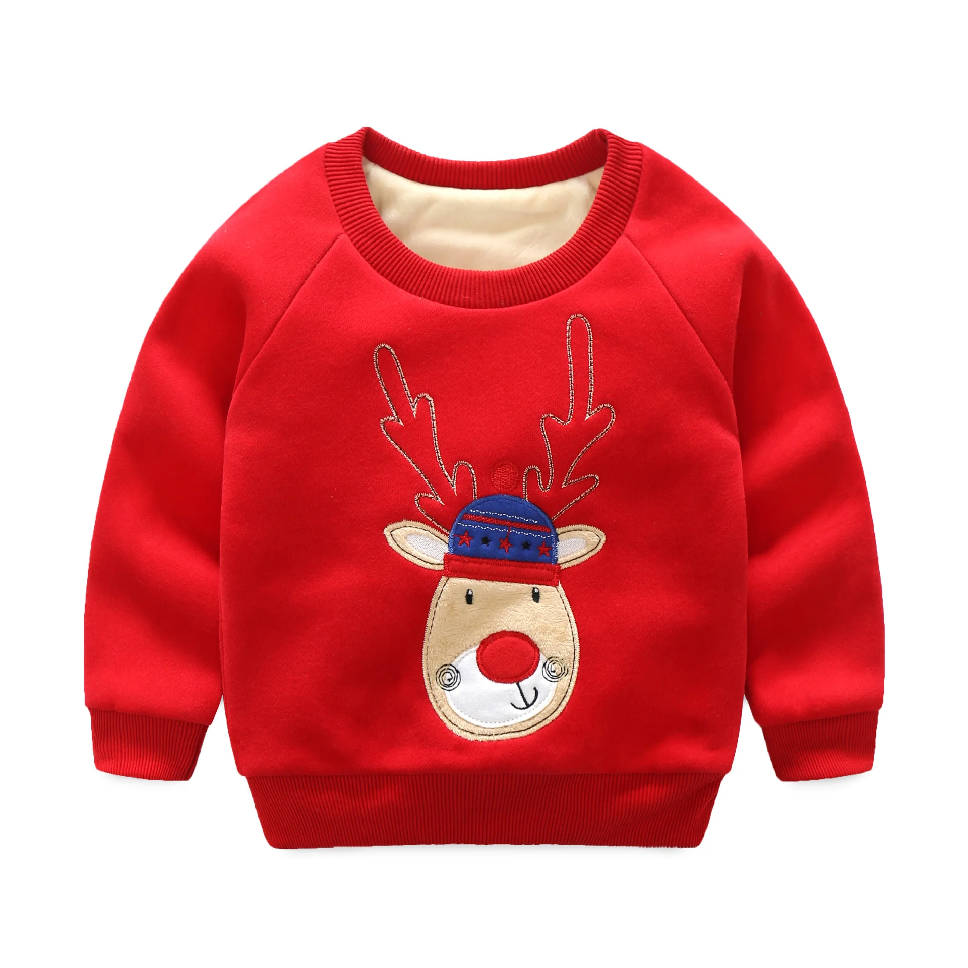 

Mioigee 2019 Winter Sweatshirt Kids Long Sleeve T-shirts Baby Boy Plus Velvet Warm Hoodies Sweatshirts Children Clothing 3-7T