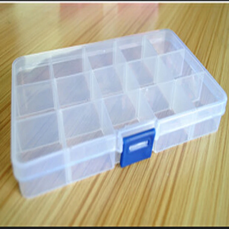 

15 Grids Jewelry Nail Art Beads Tool Craft Adjustable Organizer Storage Box Case Storage Boxes