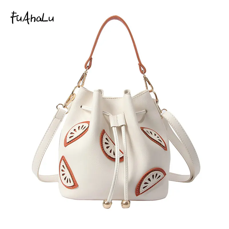 FuAhaLu Summer new bucket bag Korean version of the wild shoulder bag fashion Messenger bagin