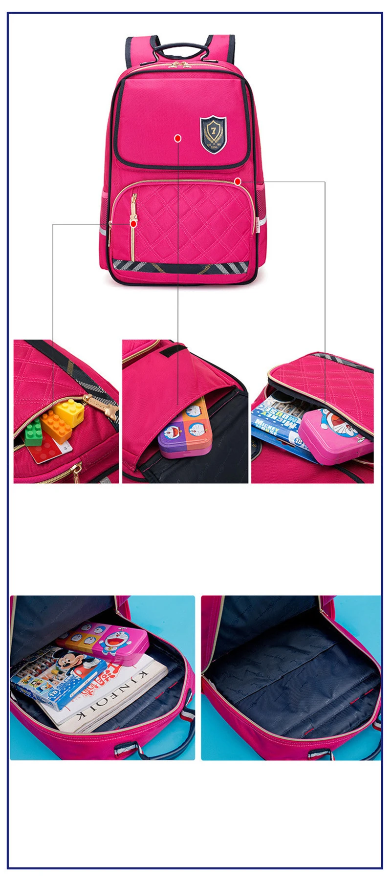 Модные детские школьные сумки для подростков, для мальчиков и девочек, Большой Вместительный рюкзак с карманами, водонепроницаемый ранец, Детская сумка для книг mochila