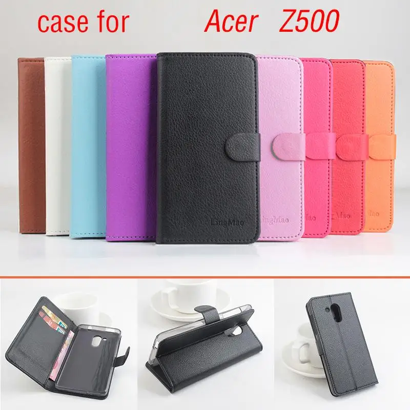 

for Acer Z500 Case Flip PU Leather Wallet Case for Acer Z500 Cover Luxury Brand Litchi Grain Stand Phone Bag Fundas