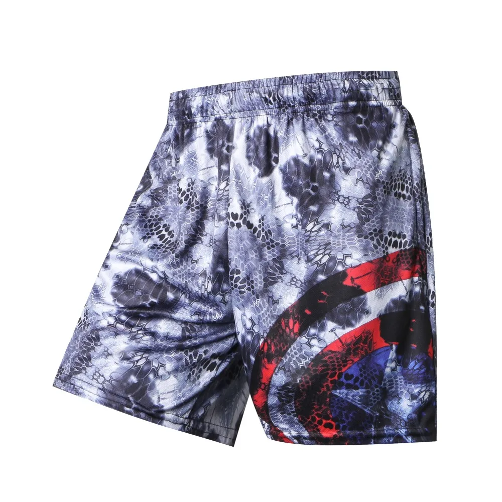 

Captain America 3D Printer Men Shorts Plus Size Breathable Beach Brand Clothing Loose Homme Shorts Quick Qry Polyester Trousers
