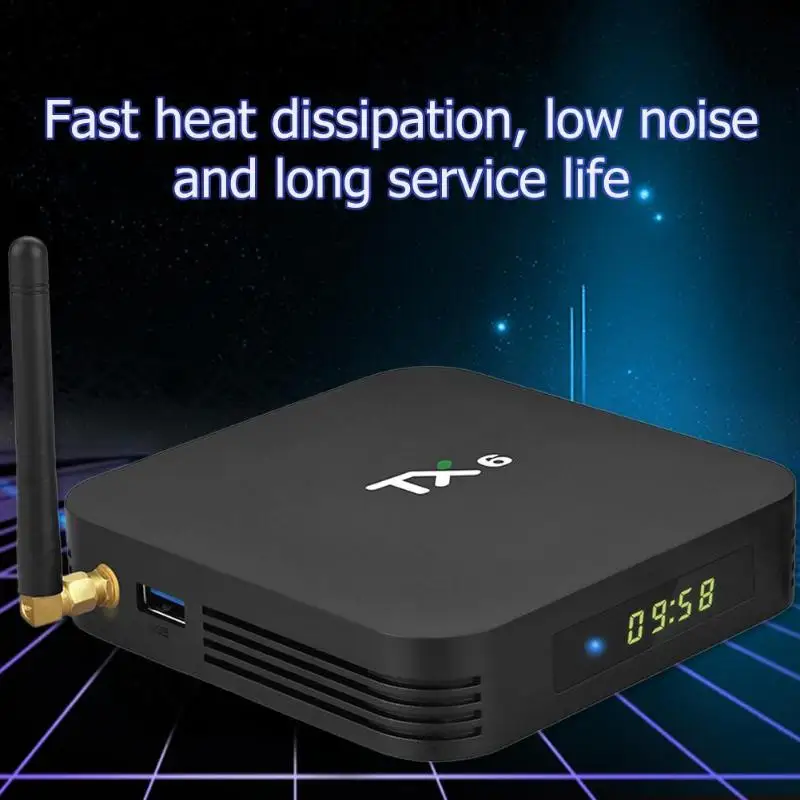 ТВ приставка Tanix TX6 Allwinner H6 на Android 9 0 5 в пост. Тока/2 А Wi Fi BT4.1 поддержка 4K 2 + 16 ГБ/4 32