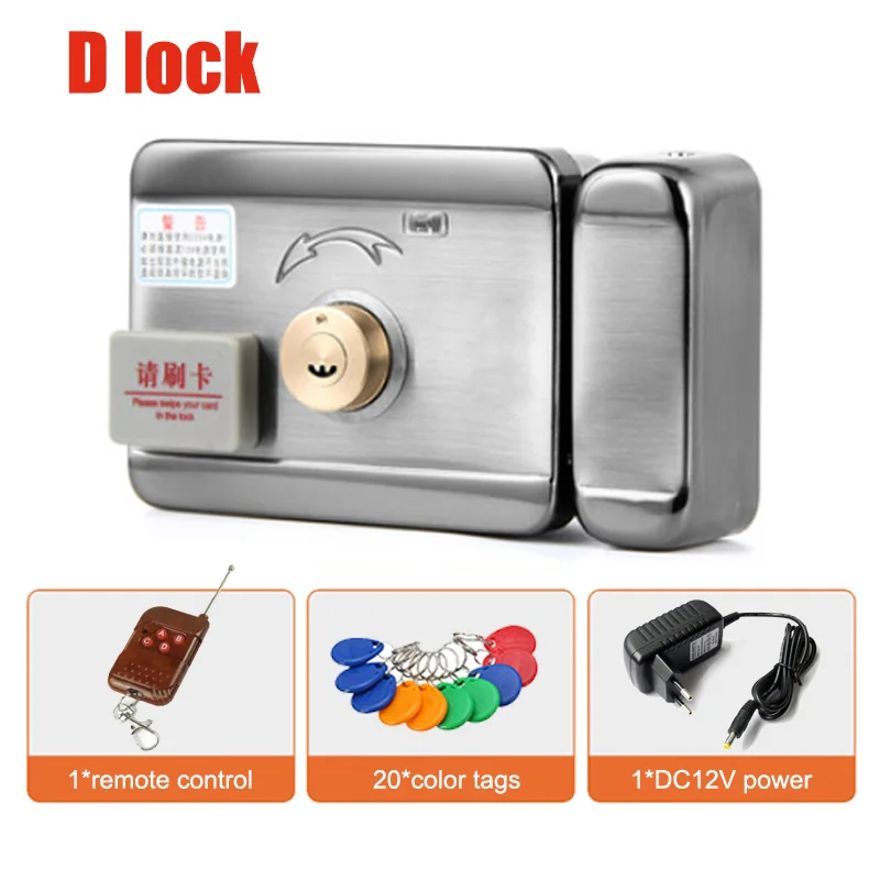 Умный ID замок для дверей и ворот замок контроль доступа электронный интегрированный RFID дверной обод замок RFID считыватель для дома - Цвет: D kit4