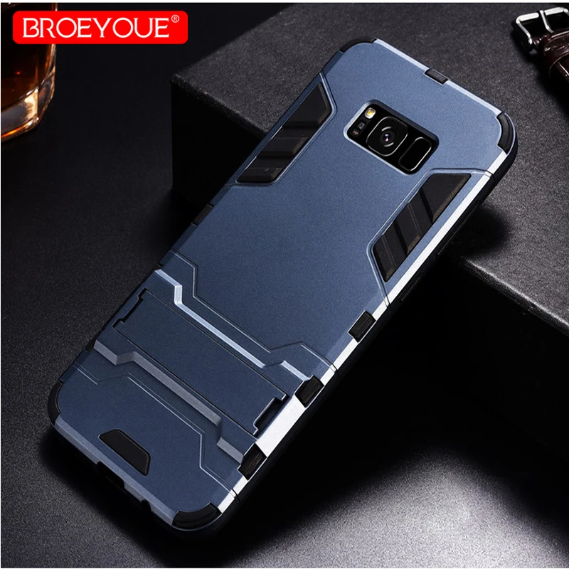 

BROEYOUE Armor Case For Samsung Galaxy Note 4 Note 5 Note 8 Hybrid Silicone Hard Iron Man Protective Case For Galaxy A3 A5 A7