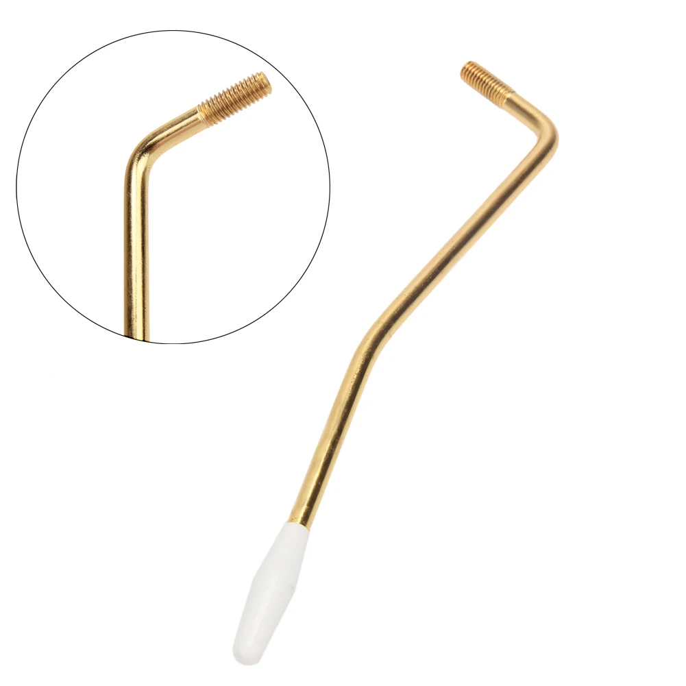 

Gold Guitar Tremolo Whammy Bar Arm Rose Bridge Replacement with Tips Dia 6mm With Threaded Collar Guitar Accessories