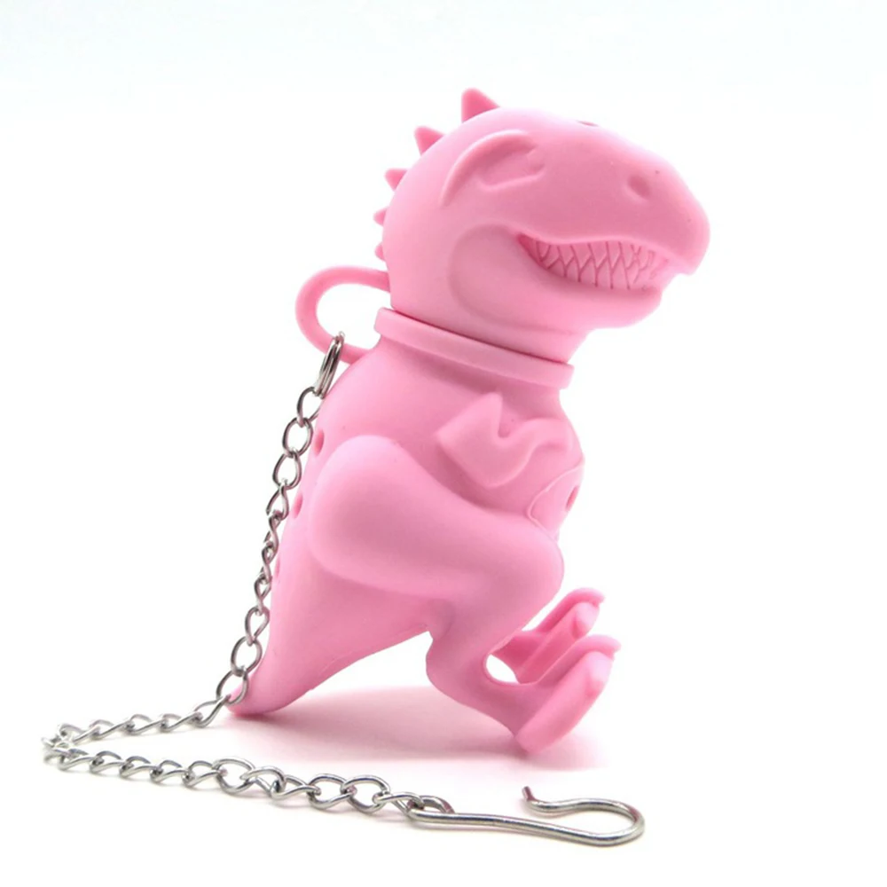 New Creative Popular Silicone Dinosaur Tea Infuser Herbal Filter Diffuser Loose Leaf Strainer Kitchen Tea Bag Holder Accessories