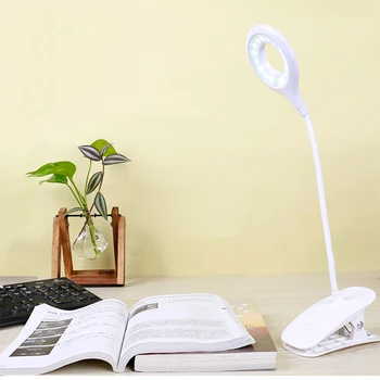 

LED eye protection lamp USB charging touch on/off 3 modes Clip-on lamp folding Office table lamp led bedroom bedside light