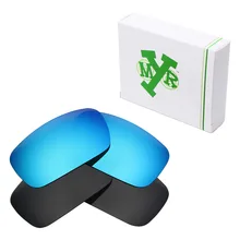 2 пары Mryok поляризованные Сменные линзы для солнцезащитных очков Оукли коленчатого вала маскирующий черный и голубой лед