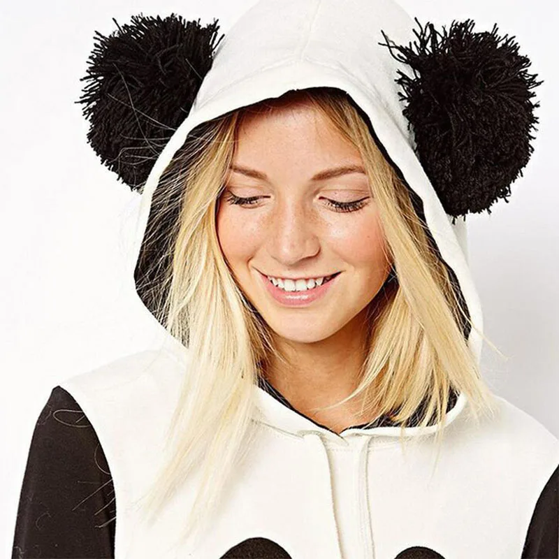  Cute Panda Hoodies Autumn Sweatshirt Women Pullover Female Lovely Panda Print Sweatshirts For Ladie