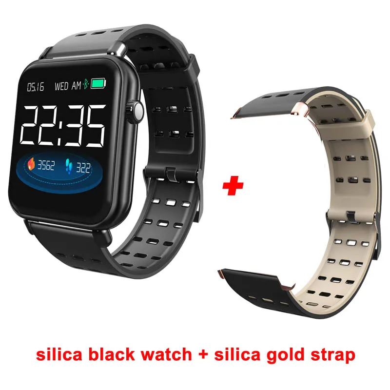 Смарт-браслет Greentiger Y6 Pro, IP67, водонепроницаемый, Bluetooth, умные часы, пульсометр, кровяное давление, кислород, фитнес-трекер, браслет - Цвет: silica add silica