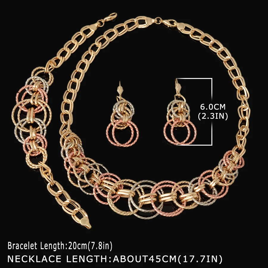 2016 HOT dubai Gold Plated Filled font b Women b font Party Jewelry Set font b