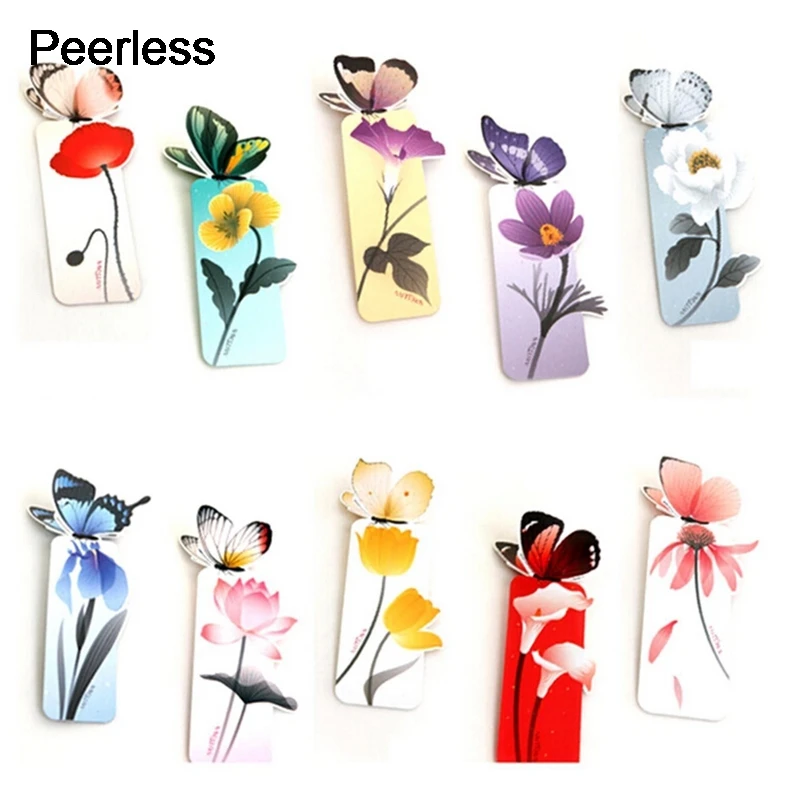 Peerless мультфильм животных бабочка печати Бумажная книга|paper bookmark|print bookmarksbutterfly