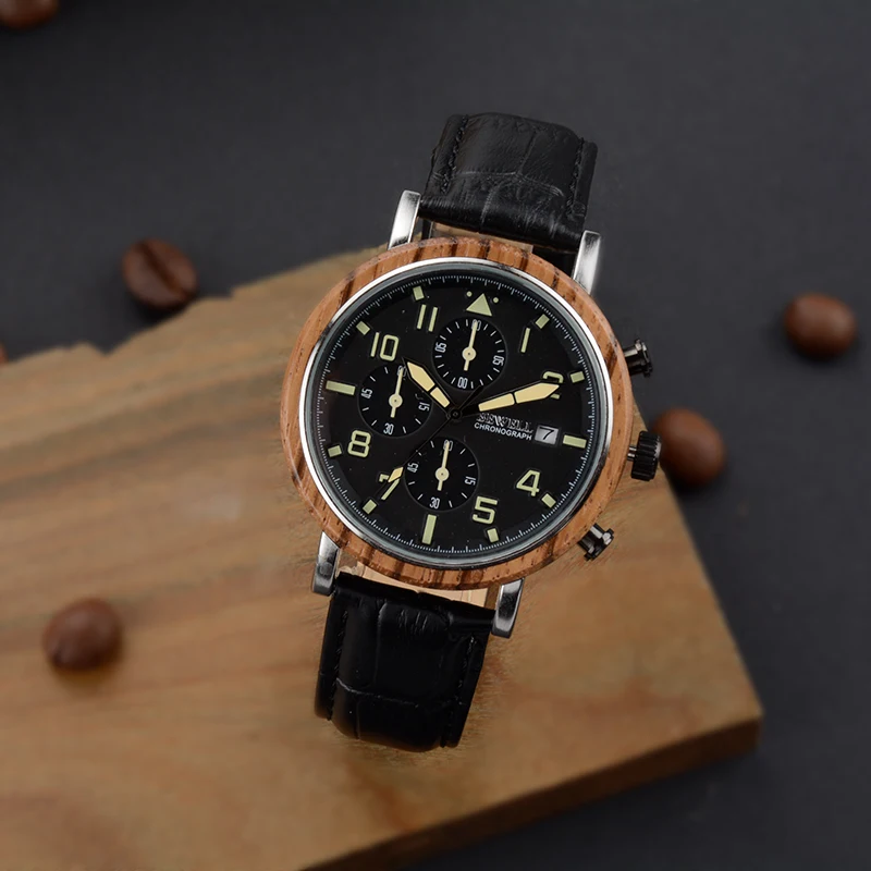 BEWELL WOODEN WATCH