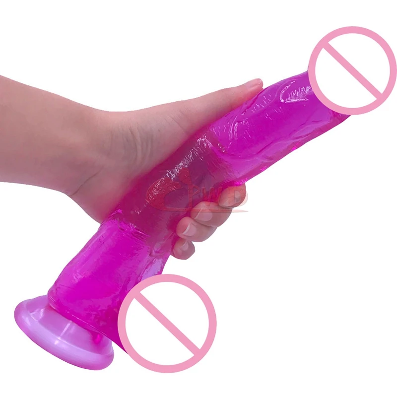 2017 Very beautiful 4 colors 25cm 9.8 In Realistic Super Big Dildo Flexible Penis With Strong Suction Cup