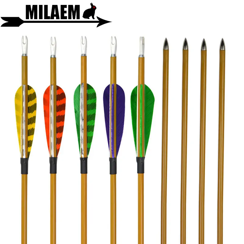 Flecha de Carbono Tiro ao ar Polegada Mix Espinha 900 Od6.0mm 3 Turquia Penas Composto Recurvo Livre Acessórios 6 – 12 Pçs 33.5