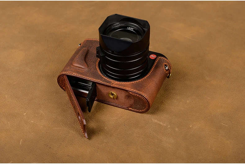 [VR] Модный чехол ручной работы из натуральной кожи для камеры, сумка на половину тела для Leica Q Leica type 116, ручка для камеры, чехол для камеры