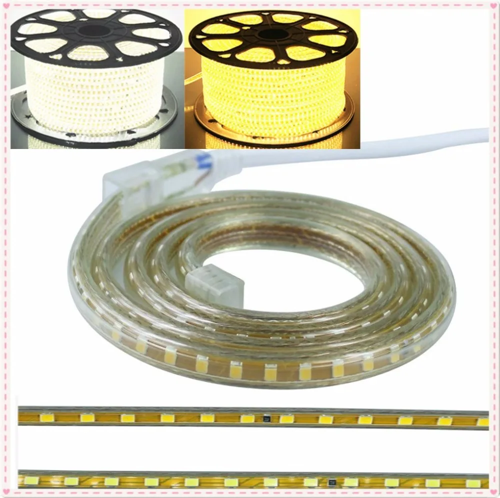 

Waterproof 120LED/M 220V 2835 SMD LED strip light EU plug LED String Christmas light Neon Tape 5m 15m 20m 25m 100m Holiday lamp