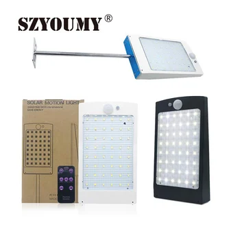 

SZYOUMY Outdoor Solar Light 48 LEDs Motion Sensor Lights With Remote Control Garden Wall Waterproof Security Lighting for Path