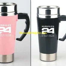 2 шт черный+ розовый цвет добавки herbalife шейкер 500 мл нержавеющая кружка-мешалка Автоматическое Смешивание здоровья еды/чая кофе чашки
