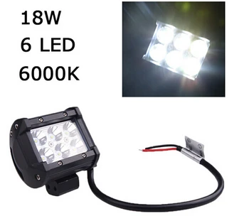 

[Seven Neon]2pcs 18W LED Work Light for Indicators Motorcycle Driving Offroad Boat Car Tractor Truck 4x4 SUV ATV Spot Flood 12V