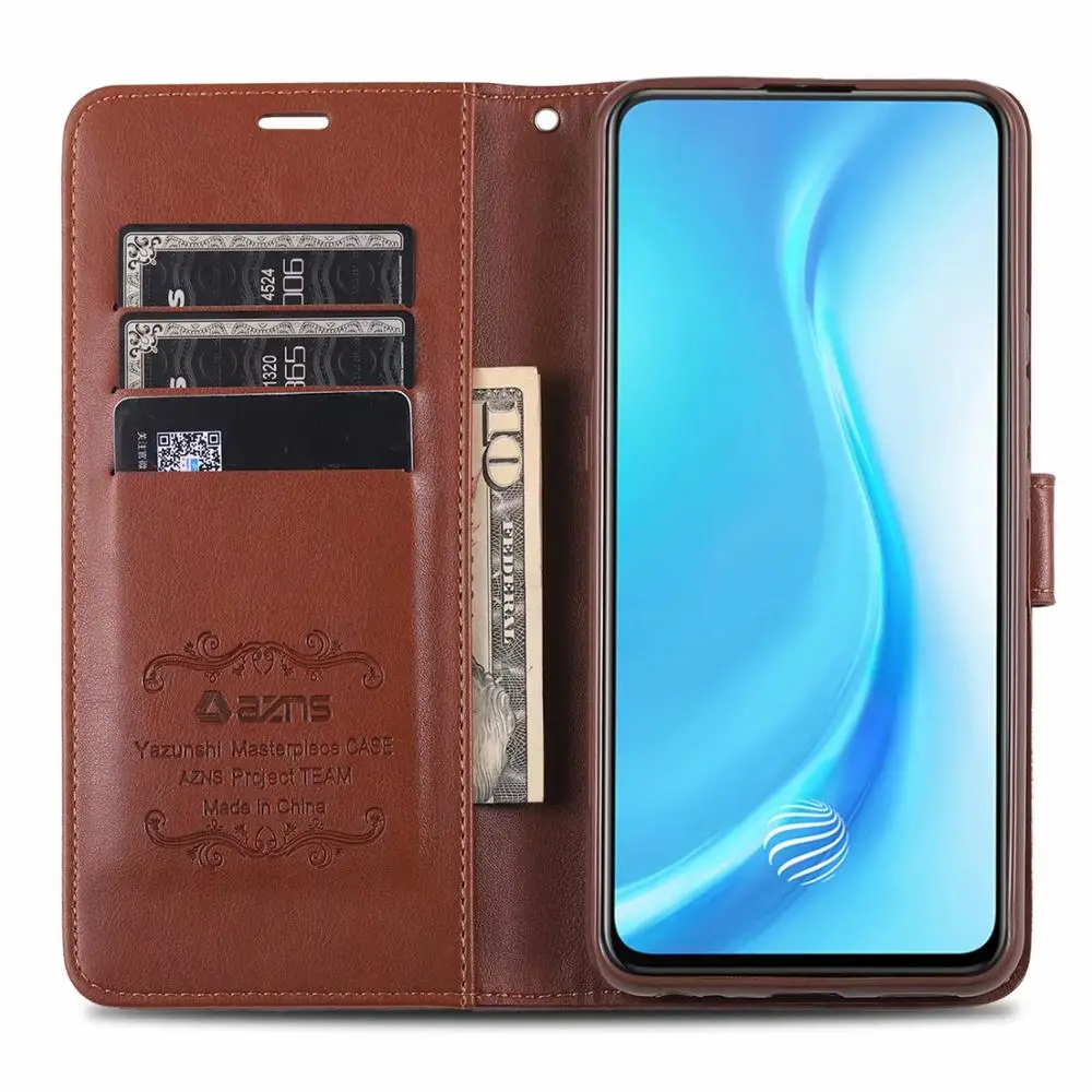 Роскошный тонкий кожаный чехол книжка в стиле ретро для VIVO V15 S1 V3 max бумажник с