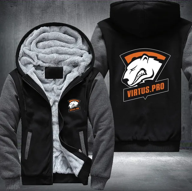 Dota2 Team Secret Virtuspro Logo Men Hoodies Jacket Thicken Fleece Turret International Invitation Tops Usa Size Plus Size In Hoodies Sweatshirts