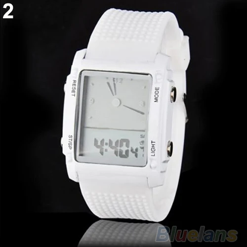Модные женские мужские цифровые LED хронограф кварцевые спортивные наручные часы