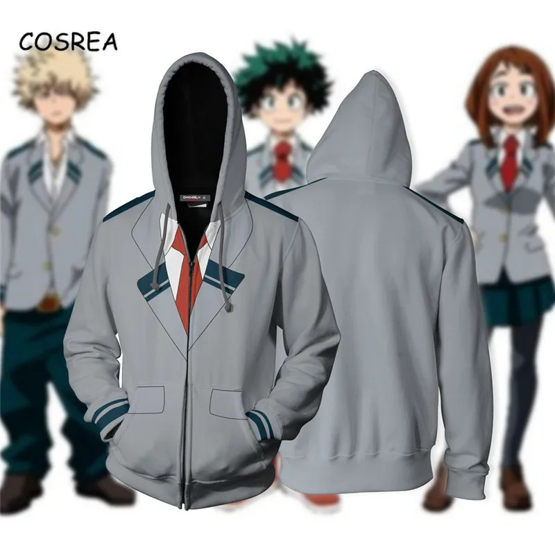 Толстовка с капюшоном моя геройская Академия Тодороки Свитшот Bakugou Katsuki худи на