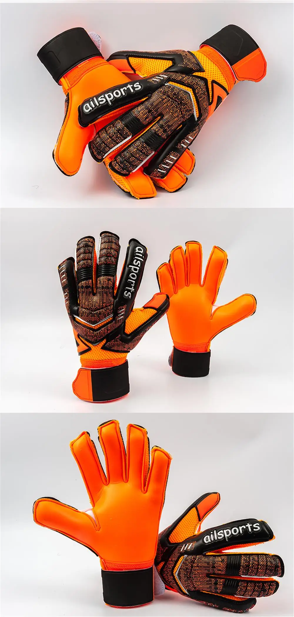 Новые профессиональные Вратарские Утепленные перчатки из латекса для защиты пальцев для детей и взрослых Размер от 5 до 11 luva de goleiro futbol перчатки