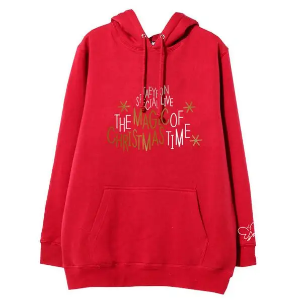 Модные пуловеры флисовые толстовки для девочек с принтом taeyeon the magic of christmas time|fashion